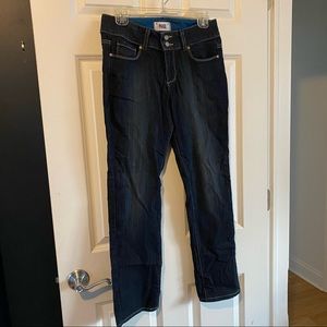 Paige Hidden Hills Straight dark denim jeans. Size 28.